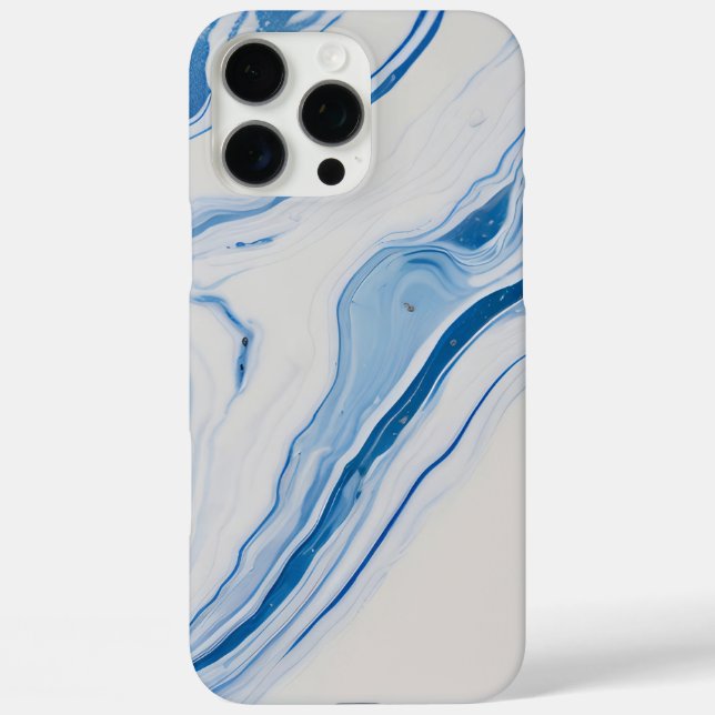 Weißer Marmor iPhone 16 Pro Max Hülle (Rückseite)