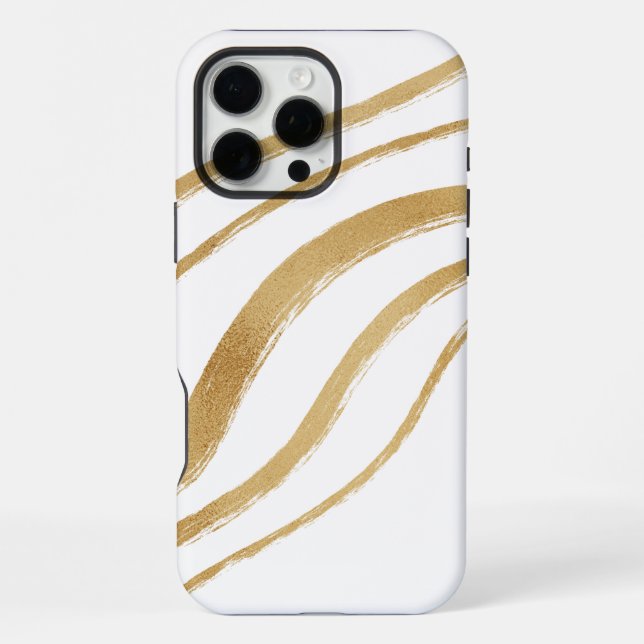 Weißer Marmor iPhone 16 Pro Max Hülle (Rückseite)