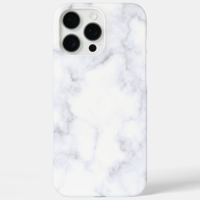 Weißer Marmor iPhone 16 Pro Max Hülle (Rückseite)