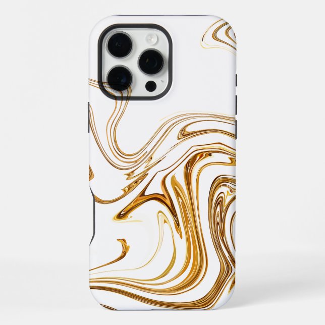 Weißer Marmor iPhone 16 Pro Max Hülle (Rückseite)