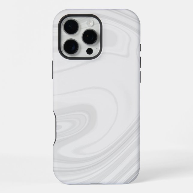 Weißer Marmor iPhone 16 Pro Max Hülle (Rückseite)