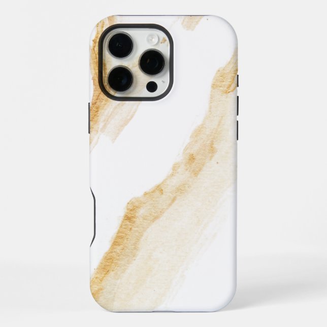 Weißer Marmor iPhone 16 Pro Max Hülle (Rückseite)