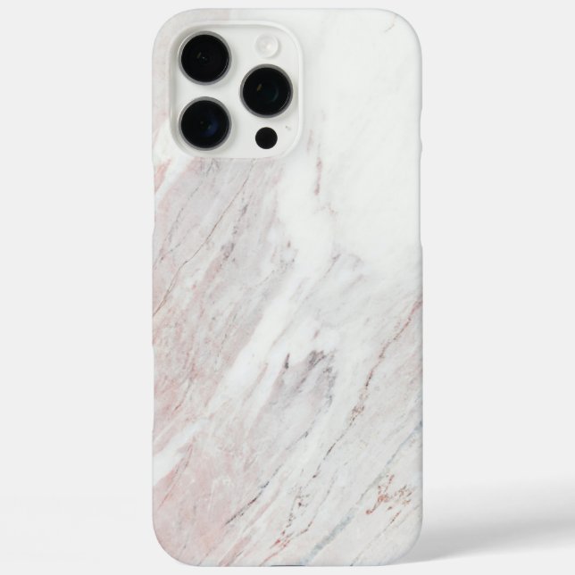 Weißer Marmor iPhone 16 Pro Max Hülle (Rückseite)