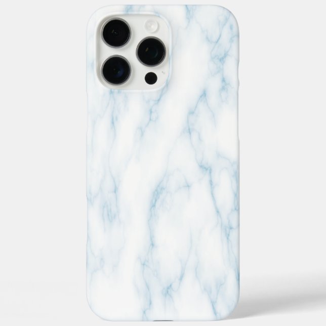 Weißer Marmor iPhone 16 Pro Max Hülle (Rückseite)