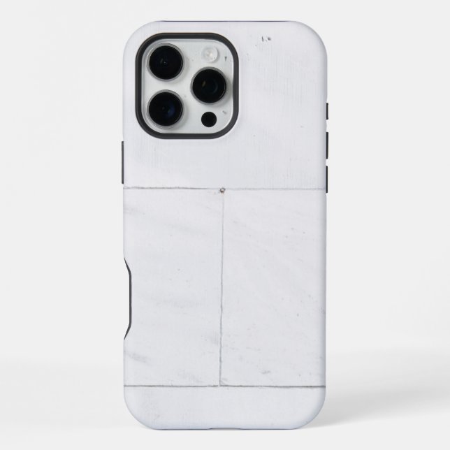 Weißer Marmor iPhone 16 Pro Max Hülle (Rückseite)