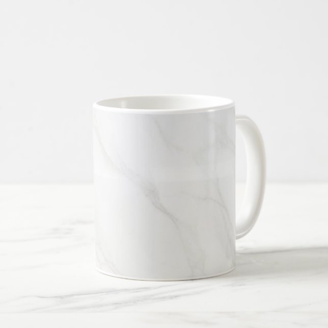 Weißer Marmor Kaffeetasse (VorderseiteRechts)