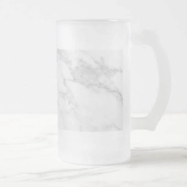 Weißer Marmor Mattglas Bierglas (Rechts)