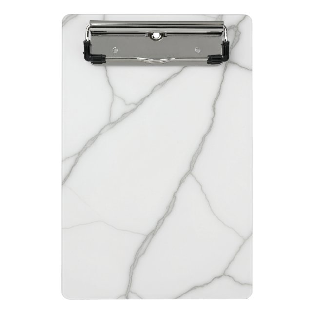 Weißer Marmor Mini Klemmbrett (Vorderseite)