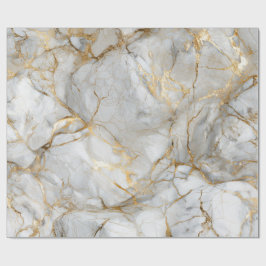 Weißer Marmor mit Goldadern Geschenkpapier