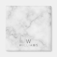 Weißer Marmor mit Personalisiertem Monogramm und N