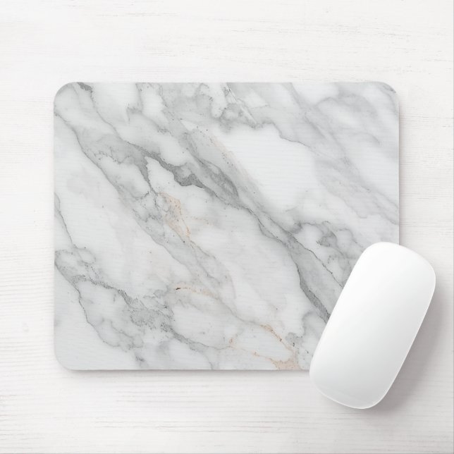 Weißer Marmor Mousepad (Mit Mouse)