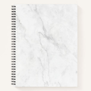  Weißer Marmor Notizbuch