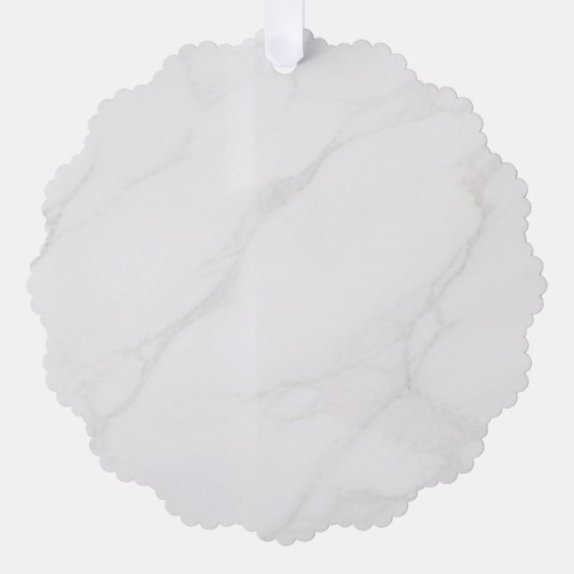 Weißer Marmor Ornament Karte (Vorderseite)