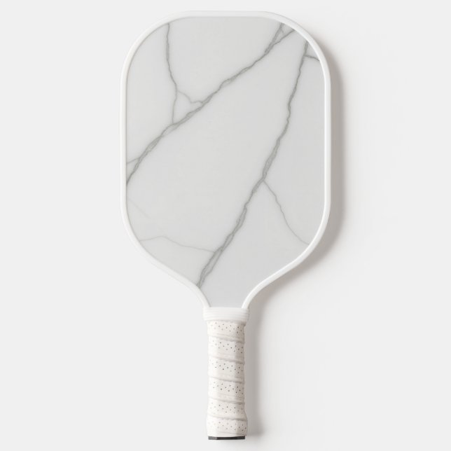 Weißer Marmor Pickleball Schläger (Vorderseite)