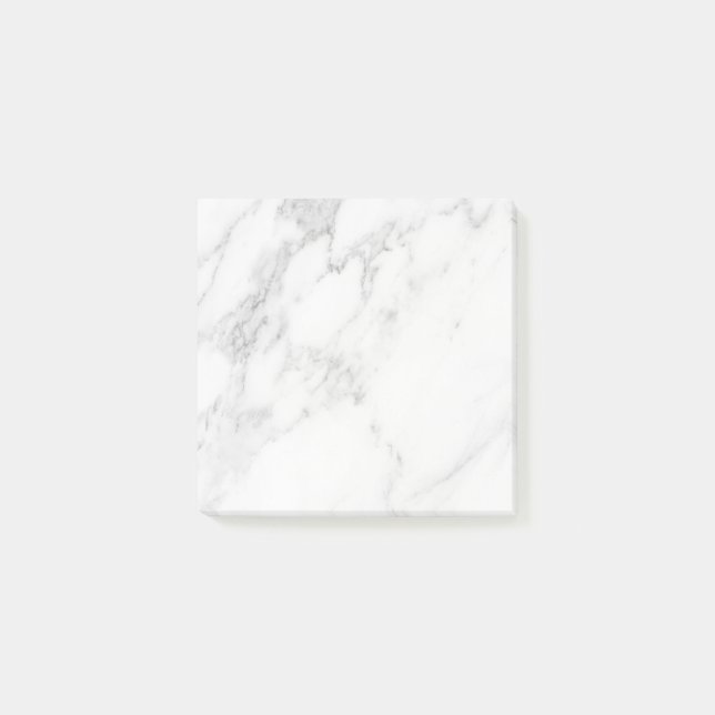 Weißer Marmor Post-it Klebezettel (Vorderseite)