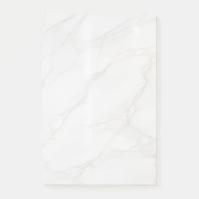 Weißer Marmor Post-it Klebezettel (Vorderseite)