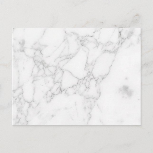 Weißer Marmor Postkarte (Vorderseite)