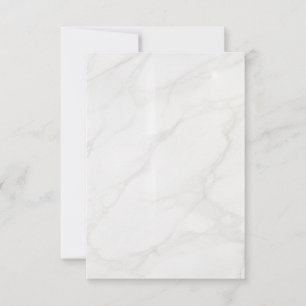 Weißer Marmor RSVP Karte