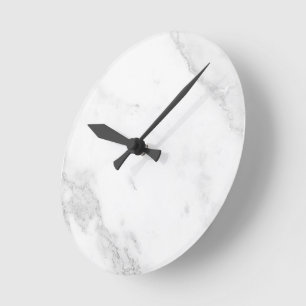 Weißer Marmor Runde Wanduhr