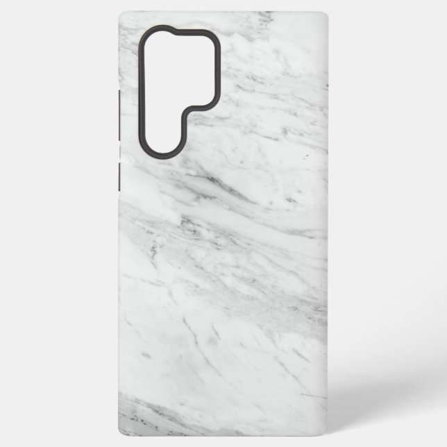 Weißer Marmor Samsung Galaxy Hülle (Rückseite)