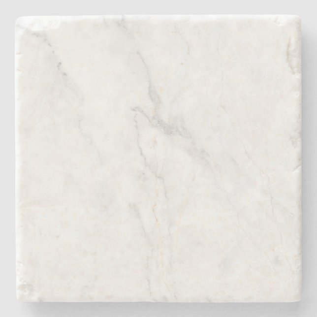 Weißer Marmor Steinuntersetzer (Vorderseite)