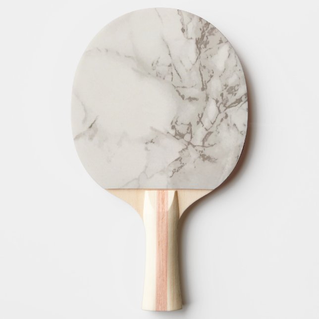 Weißer Marmor Tischtennis Schläger (Vorderseite)