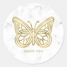 Weißer Marmor und geometrischer Schmetterling aus