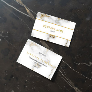 Weißer Marmor und Gold Moderne Minimalistische Pro Visitenkarte