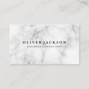 Weißer Marmor Visitenkarte