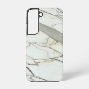 Weißer Marmorgranit Luxus natürliche Textur Samsung Galaxy Hülle