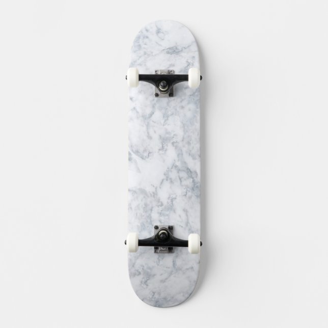 weißer Marmorlook Skateboard (Vorderseite)