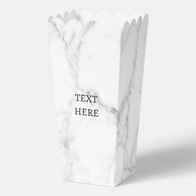 Weißer Marmorstein Textur angepasste Popcorn Geschenkschachtel (Vorderseite)