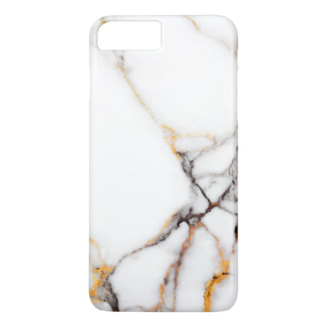 Weißer Marmortextur Case-Mate iPhone Hülle (Rückseite)