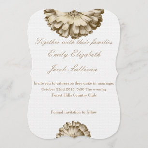 Weißer Minimalwert bei Inspiriert Hochzeit mit Gol Save The Date