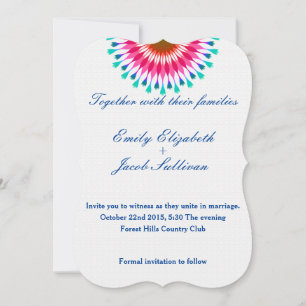 Weißer Minimalwert mit Pink Lotus Inspiriert Hochz Save The Date