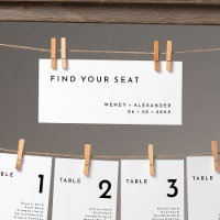 Weißer moderner, feiner Hanger Seating Chart Heade