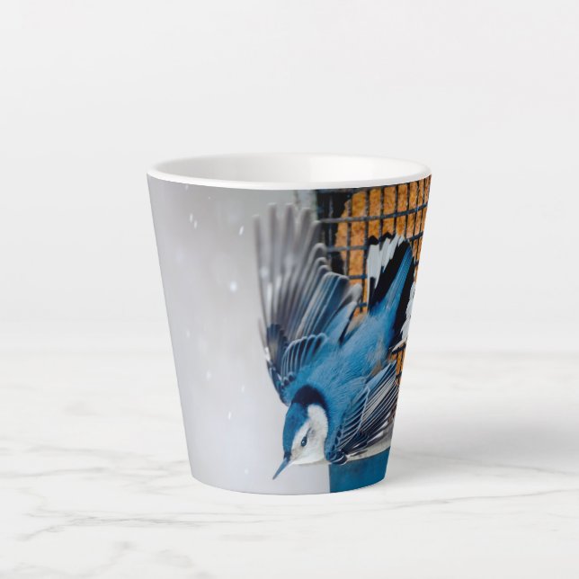 Weißer Nacktfisch im Schnee - Original Foto Milchtasse (Vorderseite)