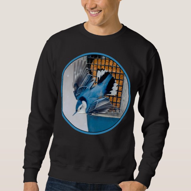 Weißer Nacktfisch im Schnee - Original Foto Sweatshirt (Vorderseite)
