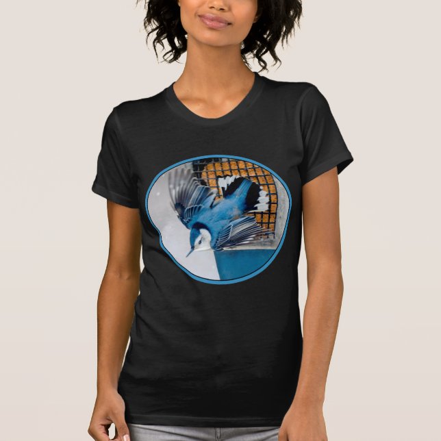 Weißer Nacktfisch im Schnee - Original Foto T-Shirt (Vorderseite)