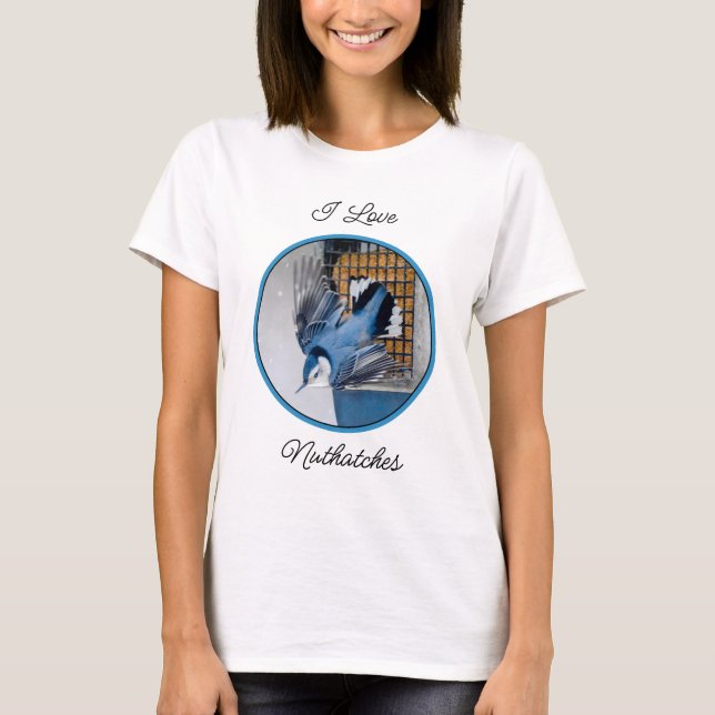 Weißer Nacktfisch im Schnee - Original Foto T-Shirt (Vorderseite)