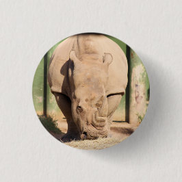 Weißer Nashorn Button