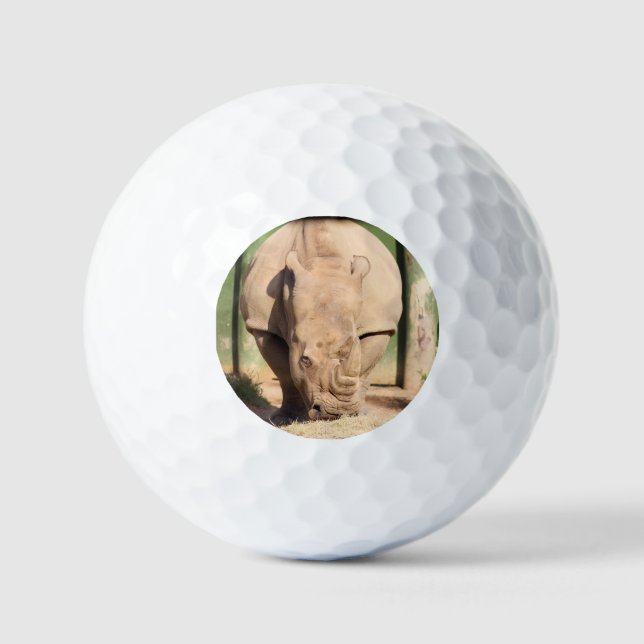 Weißer Nashorn Golfball (Vorderseite)
