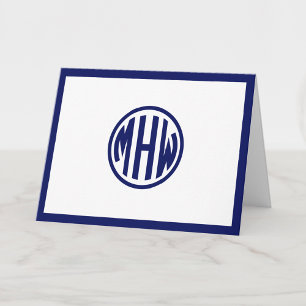 Weißer Navy-Kreis-Monogramm-Schriftzug DIY-Hinterg