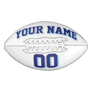 WEISSER NAVY UND LICHT BLAUE Custom Football
