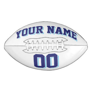 WEISSER NAVY UND LICHT BLAUE Custom Football