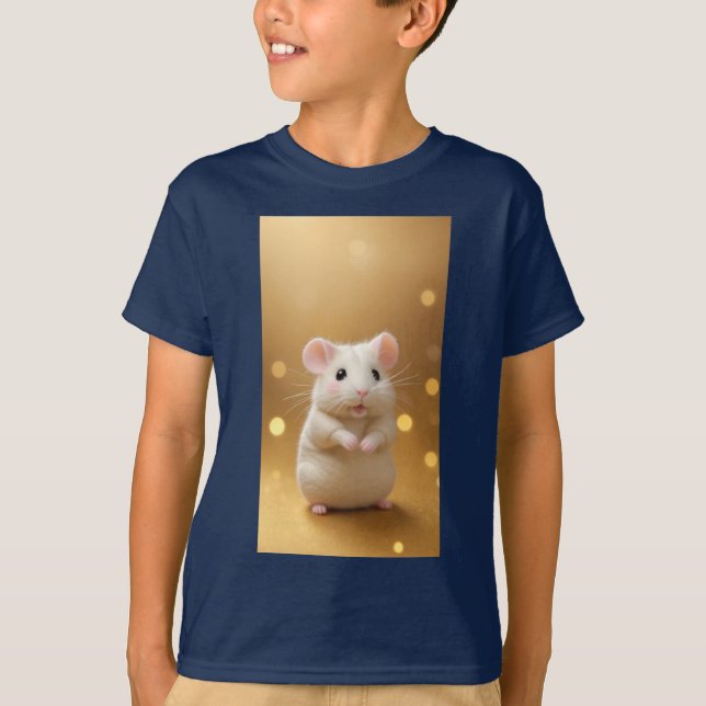 "Weißer niedlicher Hamster" T-Shirt (Vorderseite)