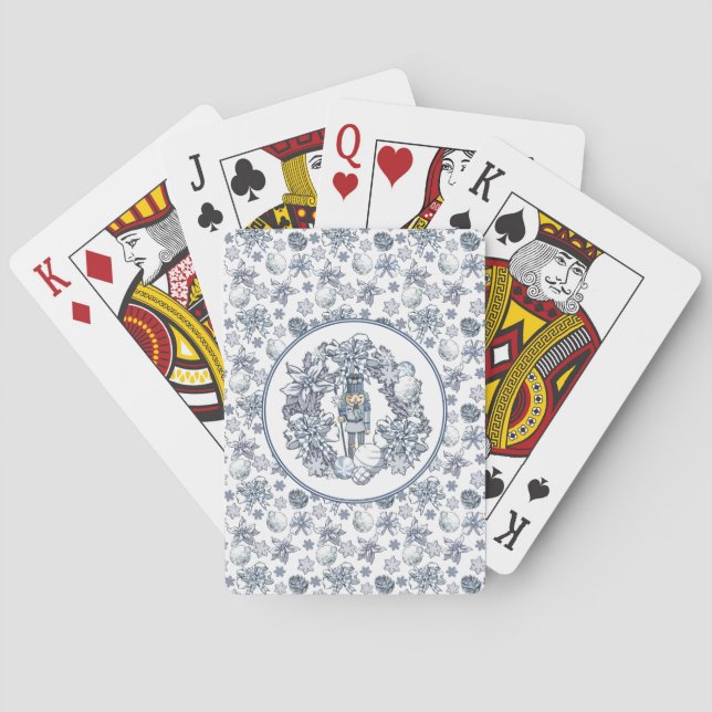 Weißer Nussknacker Spielkarten (Rückseite)