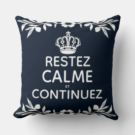 Weißer Olivenzweig Französisch Behalt Calm Carry O Kissen