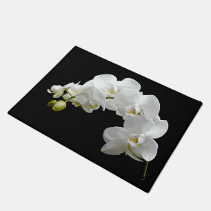 Weißer Orchid Blossom Fußmatte