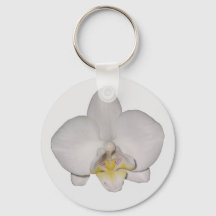 Weißer Orchid-Schlüsselanhänger